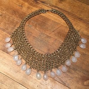 Nordstrom gold and pink necklace